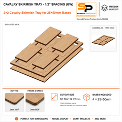 25×50mm Cavalry Skirmish Tray - 1/2