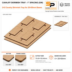 25×50mm Cavalry Skirmish Tray - 1