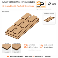 25×50mm Cavalry Skirmish Tray - 1/2