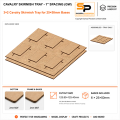 25×50mm Cavalry Skirmish Tray - 1
