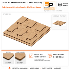 25×50mm Cavalry Skirmish Tray - 1