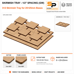 25×25mm Skirmish Tray - 1/2