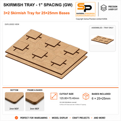 25×25mm Skirmish Tray - 1