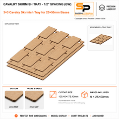 25×50mm Cavalry Skirmish Tray - 1/2