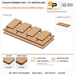 25×50mm Cavalry Skirmish Tray - 1/2