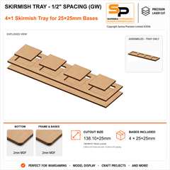 25×25mm Skirmish Tray - 1/2
