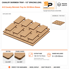 25×50mm Cavalry Skirmish Tray - 1/2