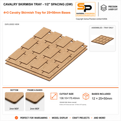 25×50mm Cavalry Skirmish Tray - 1/2