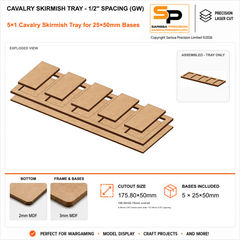25×50mm Cavalry Skirmish Tray - 1/2