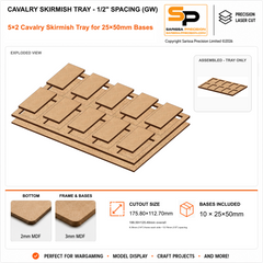 25×50mm Cavalry Skirmish Tray - 1/2
