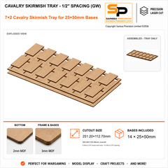 25×50mm Cavalry Skirmish Tray - 1/2