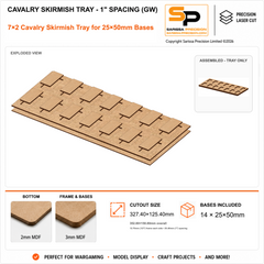 25×50mm Cavalry Skirmish Tray - 1