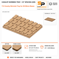 25×50mm Cavalry Skirmish Tray - 1/2