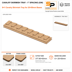25×50mm Cavalry Skirmish Tray - 1