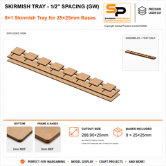 25×25mm Skirmish Tray - 1/2