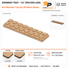 25×25mm Skirmish Tray - 1/2
