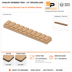 30×60mm Cavalry Skirmish Tray - 1/2