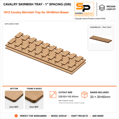 30×60mm Cavalry Skirmish Tray - 1