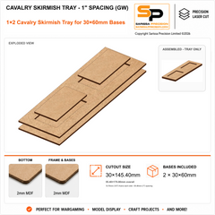 30×60mm Cavalry Skirmish Tray - 1