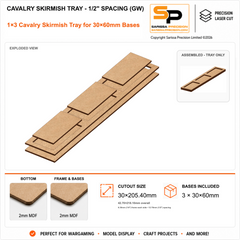 30×60mm Cavalry Skirmish Tray - 1/2