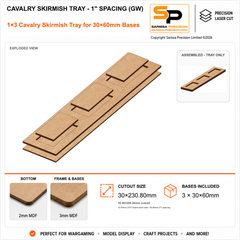 30×60mm Cavalry Skirmish Tray - 1