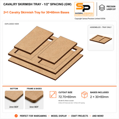 30×60mm Cavalry Skirmish Tray - 1/2