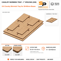 30×60mm Cavalry Skirmish Tray - 1
