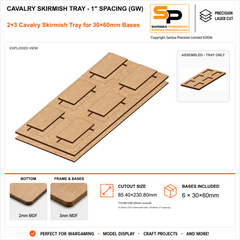 30×60mm Cavalry Skirmish Tray - 1