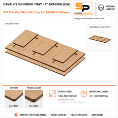 30×60mm Cavalry Skirmish Tray - 1