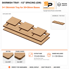 30×30mm Skirmish Tray - 1/2