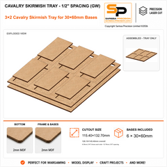 30×60mm Cavalry Skirmish Tray - 1/2