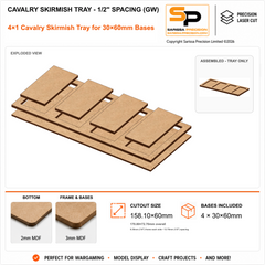 30×60mm Cavalry Skirmish Tray - 1/2