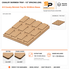 30×60mm Cavalry Skirmish Tray - 1/2