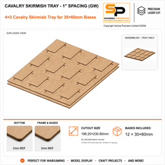 30×60mm Cavalry Skirmish Tray - 1