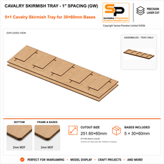 30×60mm Cavalry Skirmish Tray - 1