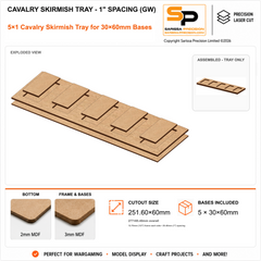 30×60mm Cavalry Skirmish Tray - 1