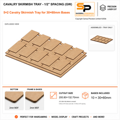 30×60mm Cavalry Skirmish Tray - 1/2