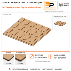 30×60mm Cavalry Skirmish Tray - 1