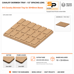 30×60mm Cavalry Skirmish Tray - 1/2
