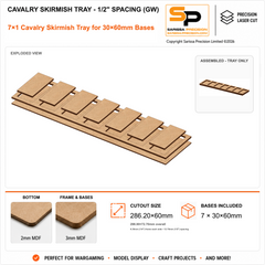30×60mm Cavalry Skirmish Tray - 1/2