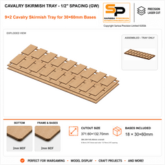 30×60mm Cavalry Skirmish Tray - 1/2