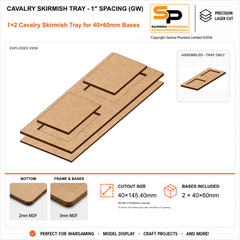40×60mm Cavalry Skirmish Tray - 1