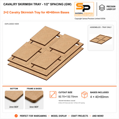 40×60mm Cavalry Skirmish Tray - 1/2