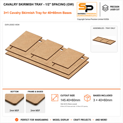 40×60mm Cavalry Skirmish Tray - 1/2