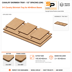 40×60mm Cavalry Skirmish Tray - 1/2