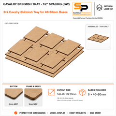 40×60mm Cavalry Skirmish Tray - 1/2