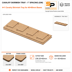 40×60mm Cavalry Skirmish Tray - 1