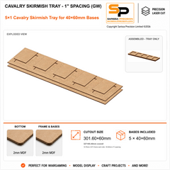 40×60mm Cavalry Skirmish Tray - 1