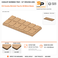 40×60mm Cavalry Skirmish Tray - 1/2