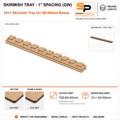 50×50mm Skirmish Tray - 1